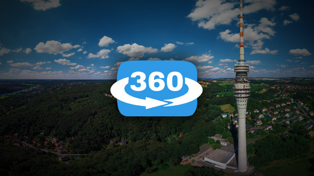 Der Fernsehturm Dresden 360° Panorama im Juli 2016